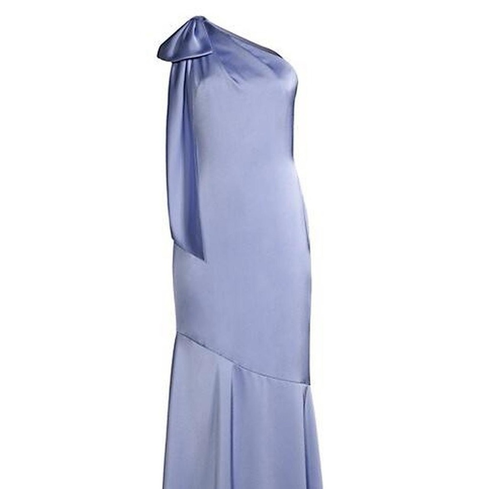 Elegant One-Shoulder Blue Dress